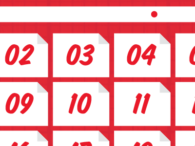 Calendar doodlin calendar numbers numerals sign painter typography