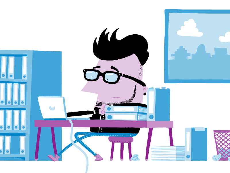Kroodle 2d animation animation character flat design man