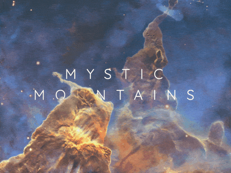 Mystic Mountain aftereffects animation design galaxy illustration illustrator mountain mystic nebula space ui