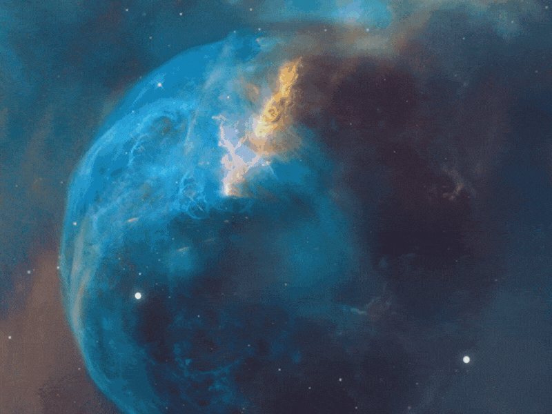 The Bubble Nebula aftereffects animation design galaxy illustrator nebula parallax space title