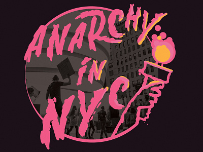 Anarchy In NYC anarchist anarchy design embrace illustration illustrator juristiction newyorkcity nyc trump