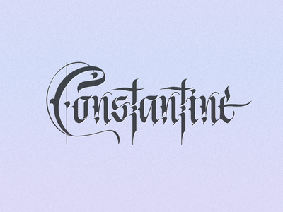 Constantine Logo calligraphy clean constantine custom lettering logo logotipe name type vector