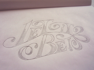 Let It Be! custom drawing freestile hand pencil type typography