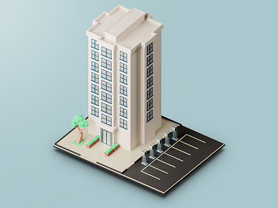 Electric Chargers in the building 3d block building car charger city clean electric electric car electric charger electric vehicle electricity isometric lowpoly mobility parking sustainability vehicle