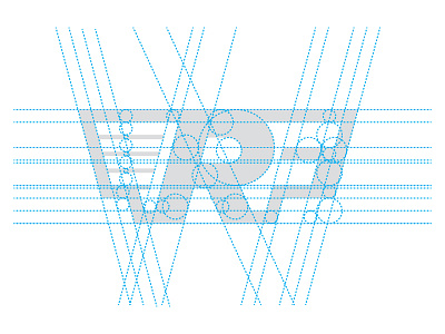 RF Grid brand circles grid lines logo race speed team type