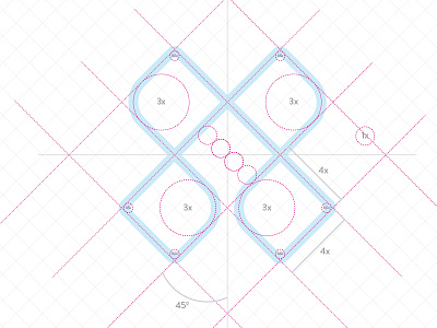 Maximize Grid (Draft 1) angles bank brand degree geometry grid icon letter lines logo mark rough