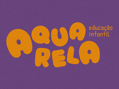 Aquarela Logo brand childish children daycare font fun happy kids logo school type typography