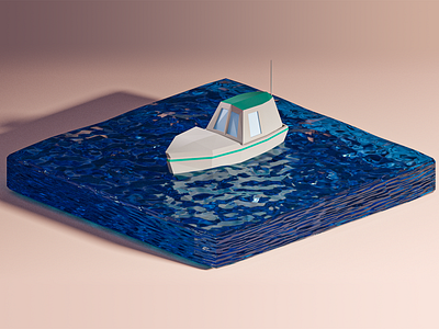 Low poly boat