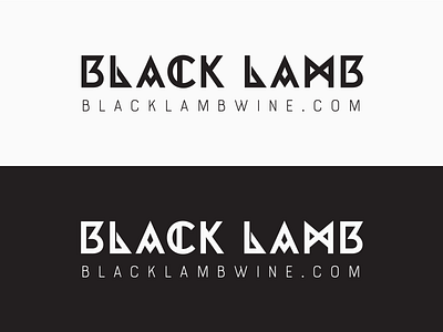 Black Lamb Wine brand branding logo tonyvoorhees type typography