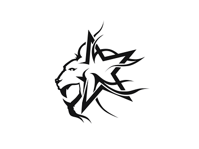 The Lion Rock blackstar brand branding icon illustration j spin lion logo tonyvoorhees