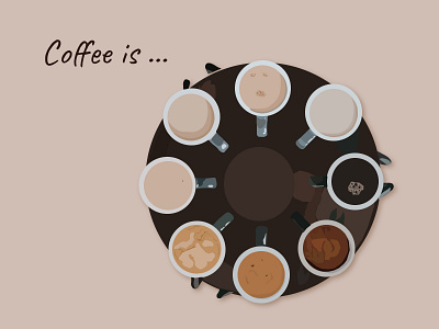 Coffee is... branding design graphic design illustration logo typography vector web