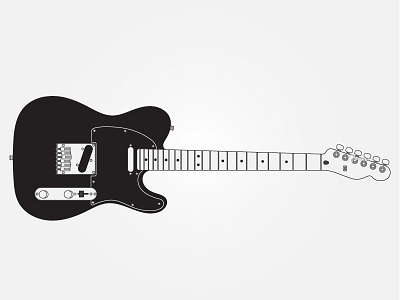 Guitar Series 03 // tele fender guitar illustration tele telecaster