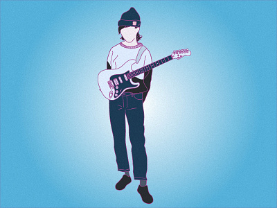 Blank fender guitar illustration stratocaster