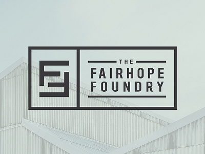 Fairhope Foundry Logo branding design foundry graphic design grey identity illustration illustrator logo mark metal metal work