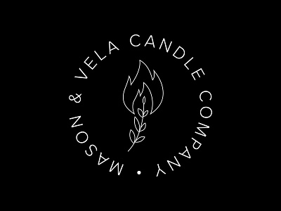 Mason & Vela Logo brand branding candle design graphic graphic design icon illustration illustrator logo logo design vector