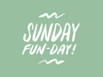 Sunday Funday! adobe design fun graphic graphic design illustration illustrator logo summertime sunday typography vector