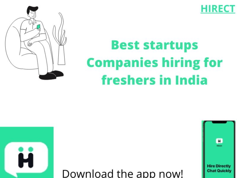 Best startups Companies hiring for freshers in India by Hirect on Dribbble