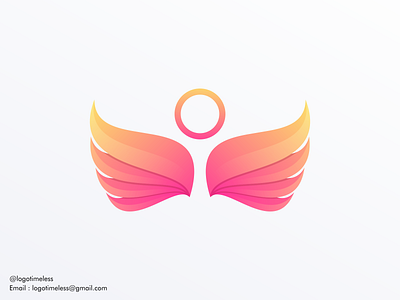 Flying Angel Logo angel angel logo app brand identity branding colorful colorful logo design fly logo flying graphic design illustration logo modern logo vector