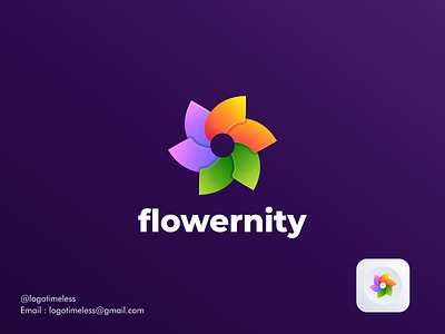 Flower Logo app brand brand guidelines brand identity branding colorful logo design flower flower logo graphic design illustration logo logo timeless typography ui ux vector