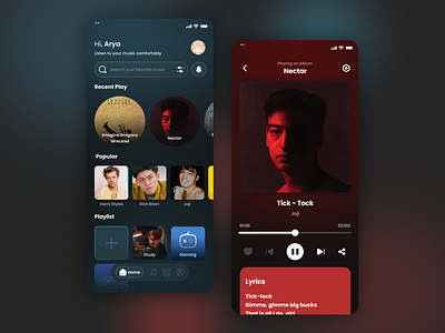 My Music Mobile App Concept concept ui popular graphic design mobile app concept music design concept music mobile app my music ui uidesign uiux ux uxdsign