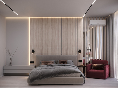 Bedroom and Marsala colour