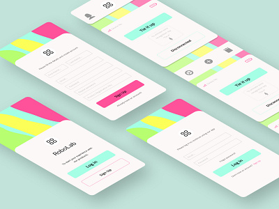 RoboLab Device control app branding design illustration logo ui ux