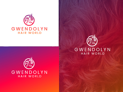 Gwendolyn Hair World branding branding logo custom logo design fiverr fiverr gig fiverr logo graphic design graphicdesigner illustration logo logodesigner logomark