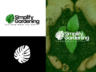 Simplify Gardening branding branding logo custom logo design fiverr fiverr gig fiverr logo gardening logo graphic design icon illustration logo logomark pictoral logo plant logo