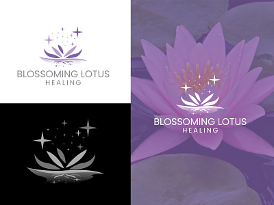 Blossoming Lotus Healing branding branding logo custom logo design fiverr fiverr gig fiverr logo graphic design healing logo icon illustration logo logomark yoga logo