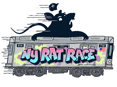 Metro Art Submission - The Rat Race migastroni newyork ny ratrace rats subway