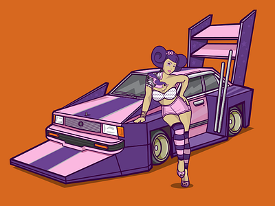 Migastroni Presents: Rookas y Ranflas cars girls illustration migastroni vector