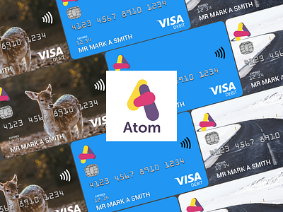Atom Bank Card mockups atom bank credit debit money unsplash visa