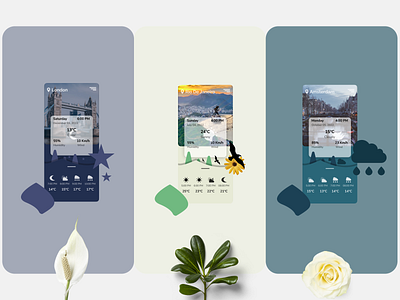 Weather App cities design forecast temperature ui ux weather