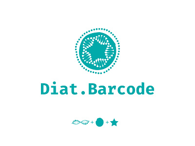 Diat.Barcode diatom lab logo science symbol