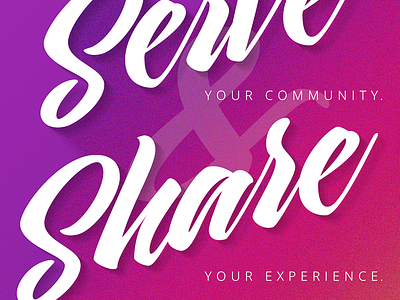 Serve & Share color color pop design grid layout poster type typography