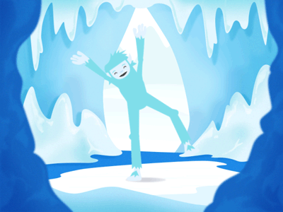 Dancing Yeti animation bounce dance illustration motion motion graphic snow yeti