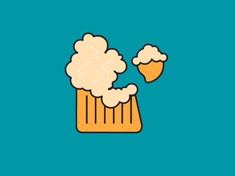 cheers to the weekend animation beer drink icon illustration liquid morph