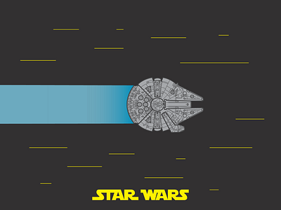 Star Wars Millenium Falcon design graphicdesign illustration movies starwars vectors