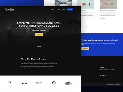 Website Design for The Clueless Company design layout ui ui design web design website website design wireframe