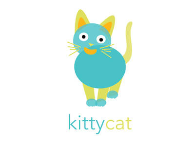 kittycat animals cats shape typography vector illustration