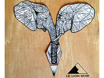 Elephantlovers animal elephant geometric illustration lines love tattoo