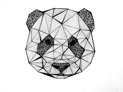 Panda Portrait animal handmade illustration sketch