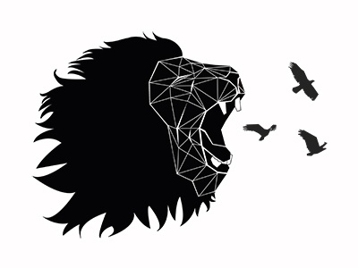 Lion Rise animal design illustration textile