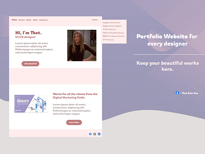 Simple Portfolio Website ui webdesign