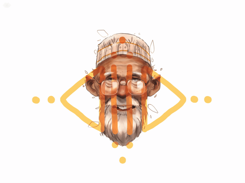 Old man africa animation beard character comic doodle gif man morocco old sketch traditional