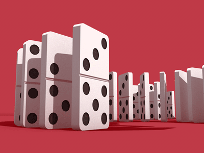 28 Dominos 2d animation 2d art 3d animation 3d art branding c4d cell cell animation cell shading character cinema4d comics domino dominos game gif illustration logo numbers vintage