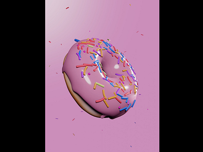 3D donut render using blender