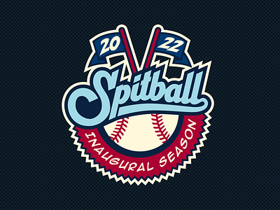 Spitball Inaugural Season Side Patch baseball branding graphic design illustration logo sports