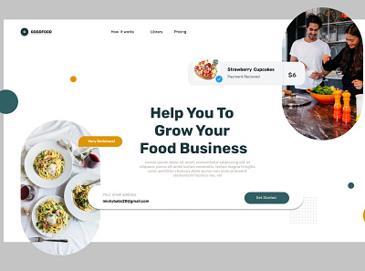 GoodFood Landing Page app design ui ux