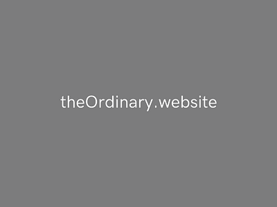 The Ordinary Website lagom repository website
